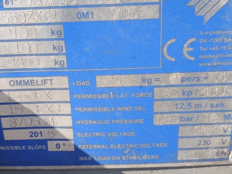 Omme 1550 ZXG1 Trailer lift