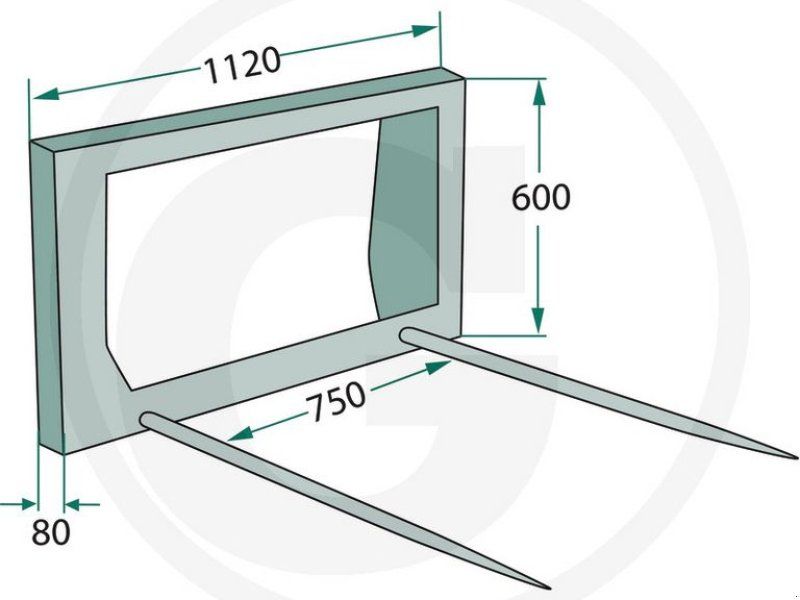Euro-Ballentransportgabel, Ballenspitz