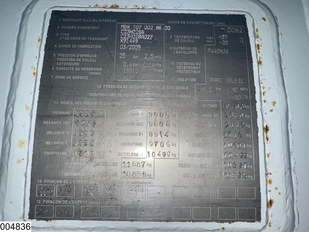 Renault Premium 280 Dxi EURO 4, Retarder, Citergaz, 19810 Liter