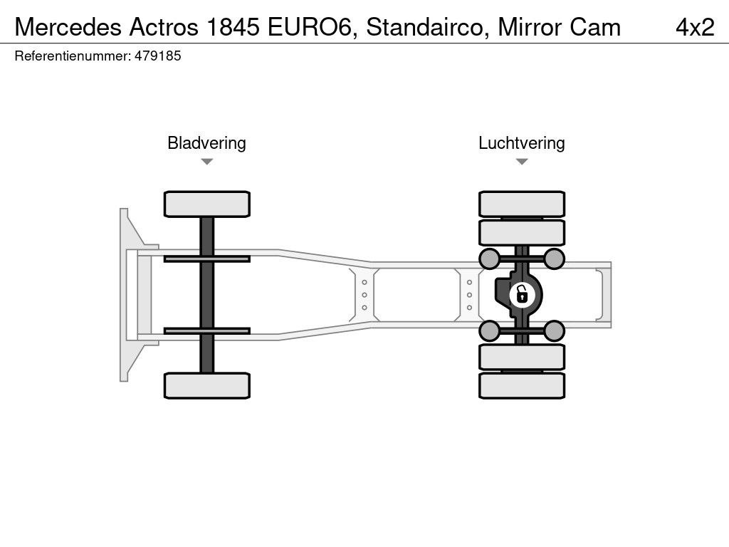 Mercedes Actros 1845 EURO6, Standairco, Mirror Cam