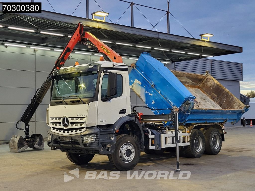 Mercedes Arocs 3343 6X4 Palfinger PK12.501 SLD Kran Crane 7m3 tipper Big-Axle Automatic Euro 6