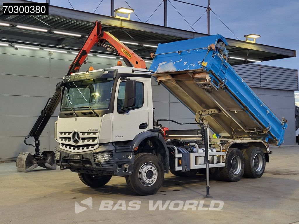 Mercedes Arocs 3343 6X4 Palfinger PK12.501 SLD Kran Crane 7m3 tipper Big-Axle Automatic Euro 6