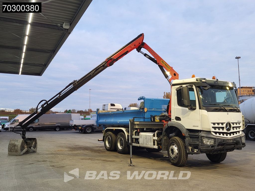 Mercedes Arocs 3343 6X4 Palfinger PK12.501 SLD Kran Crane 7m3 tipper Big-Axle Automatic Euro 6