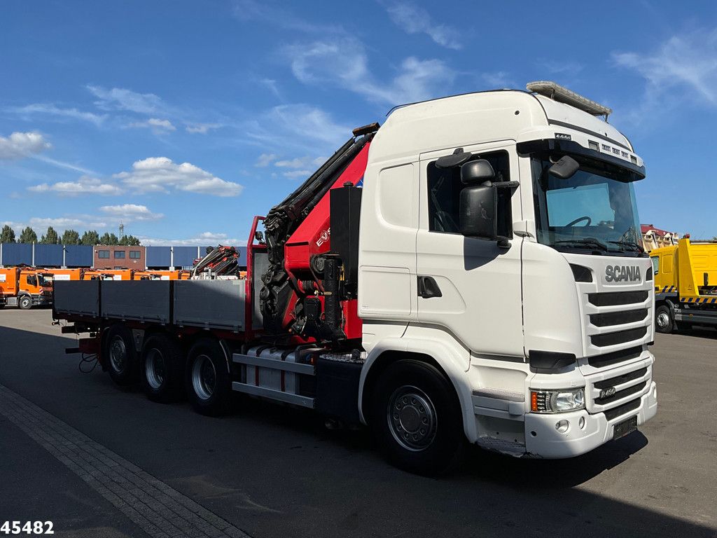 Scania R 490 8x4 Euro 6 Retarder HMF 60 Tonmeter laadkraan + Fly-Jib