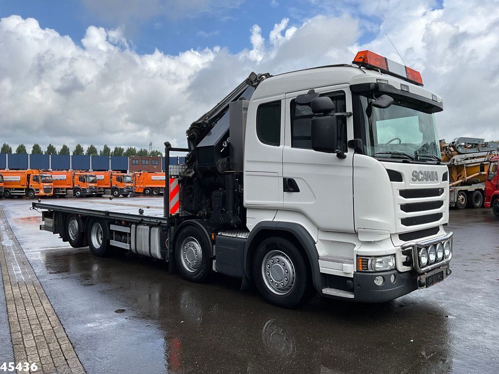 Scania R490 8x2 Euro 6 Retarder HMF 85 Tonmeter laadkraan + Fly-jib