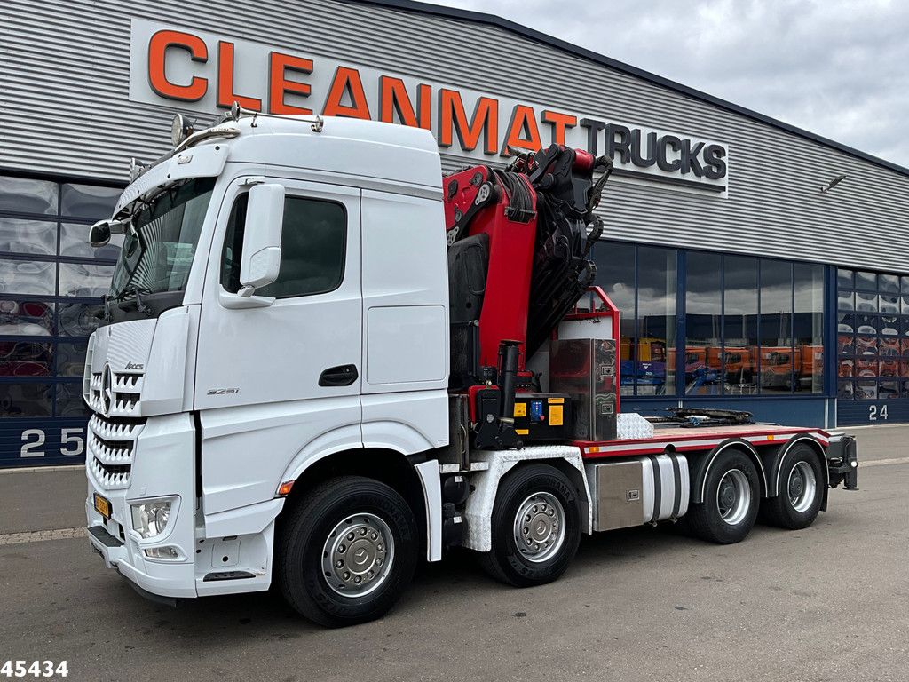 Mercedes-Benz Arocs 3251 8x4 Euro 6 Retarder HMF 85 Tonmeter laadkraan Fly-Jib