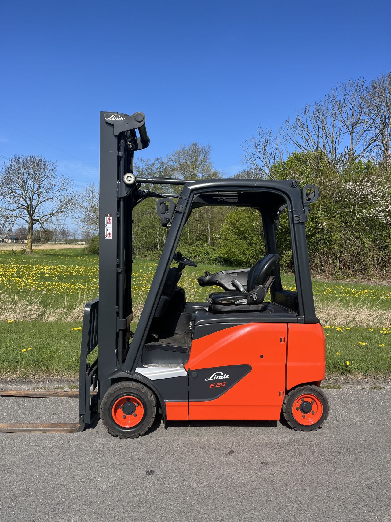 Linde E20PH elektrische heftruck triplo sidehift