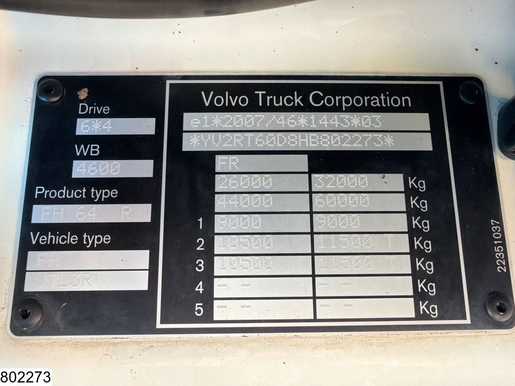 Volvo FH 540 6x4, EURO 6, Retarder, i-shift