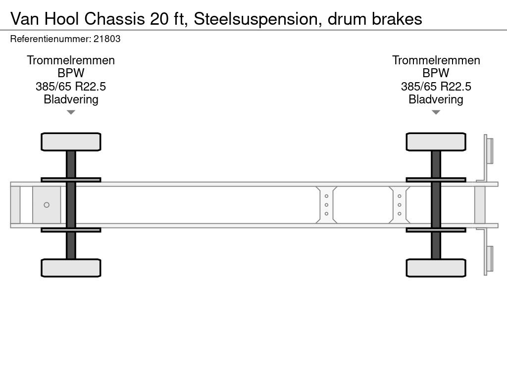Van Hool Chassis 20 ft, Steelsuspension, drum brakes