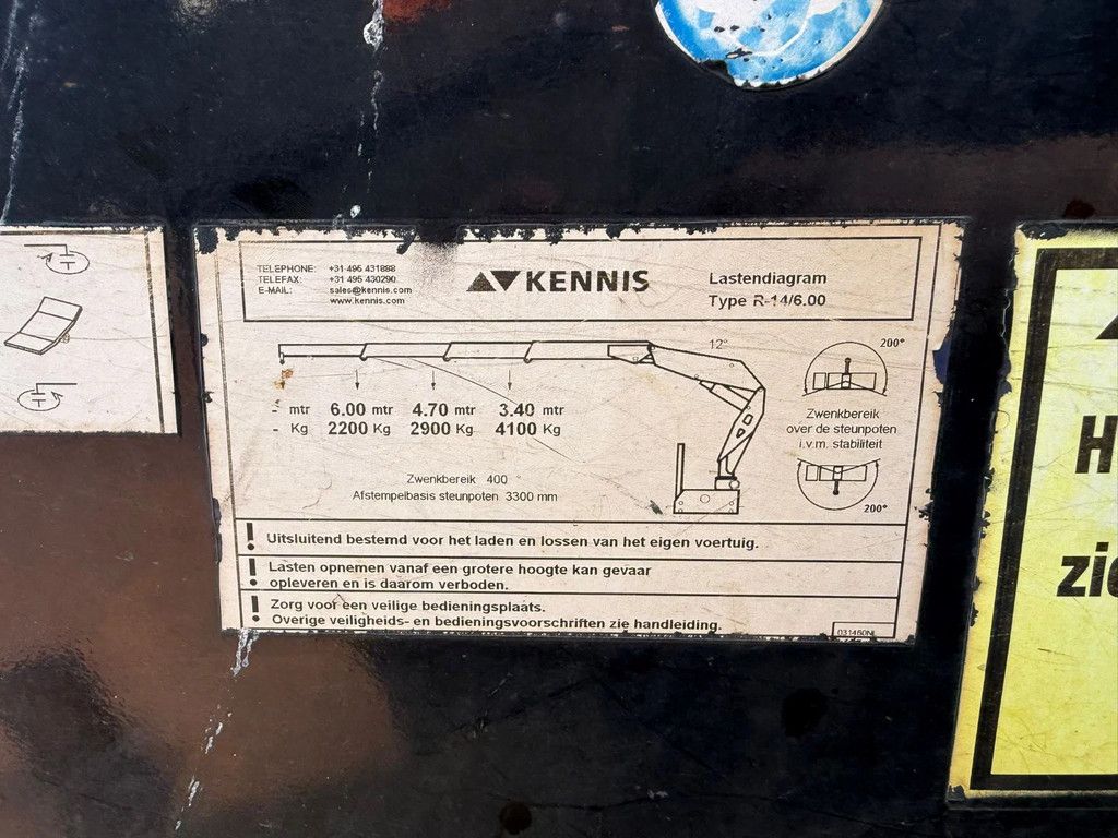 Kennis TPD.348.C-B Liftas 2x Stuuras Kennis type R14/6.00 3X Extendable