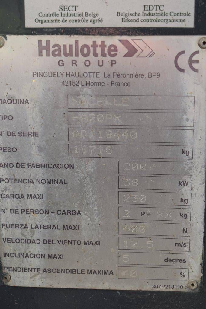 Knikarmhoogwerker Haulotte HA20PX Diesel 20m 2007