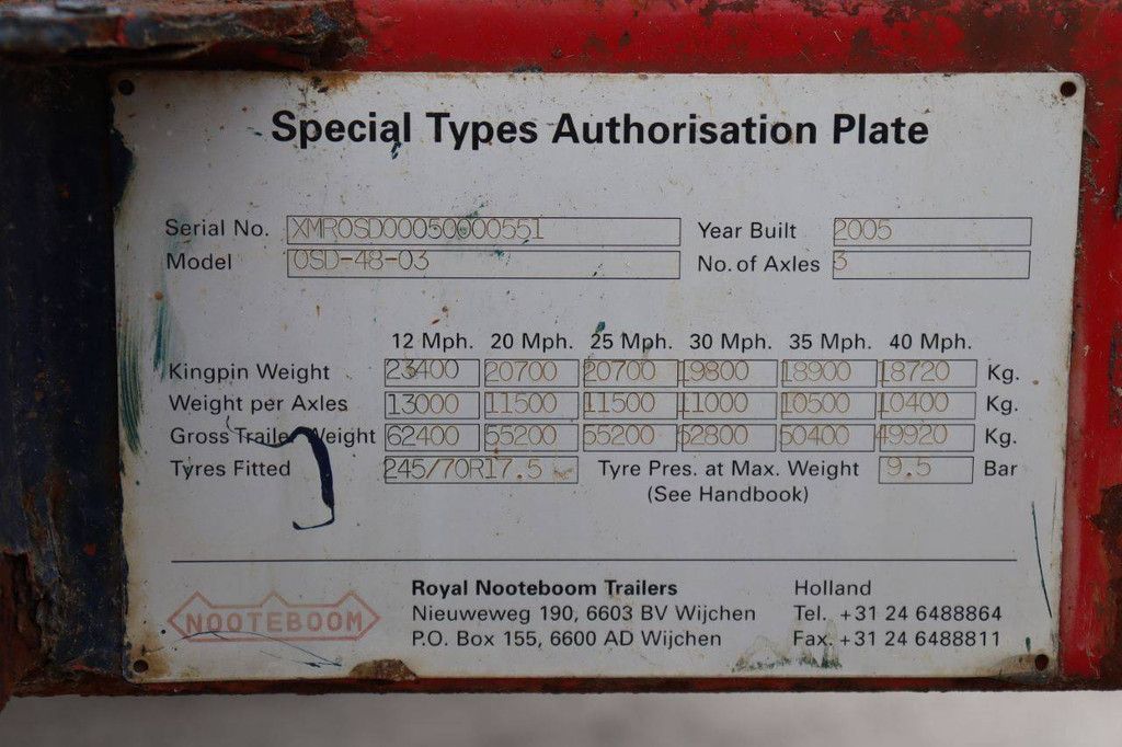 Halbtieflader Nooteboom OSD-48-03 2005