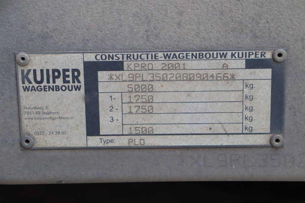Machine transporter Kuiper PLD 5000kg 2010