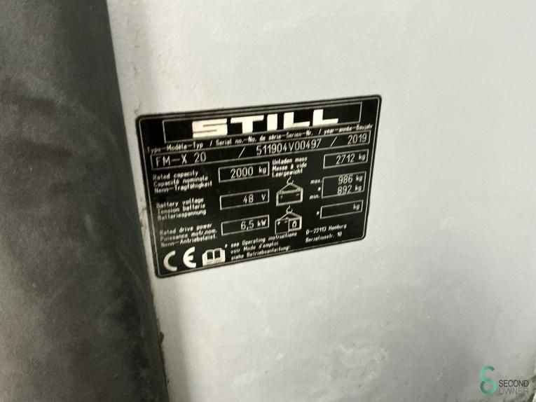 Schubmaststapler Elektrisch Still FM-X20 2019 Gabelspreizer