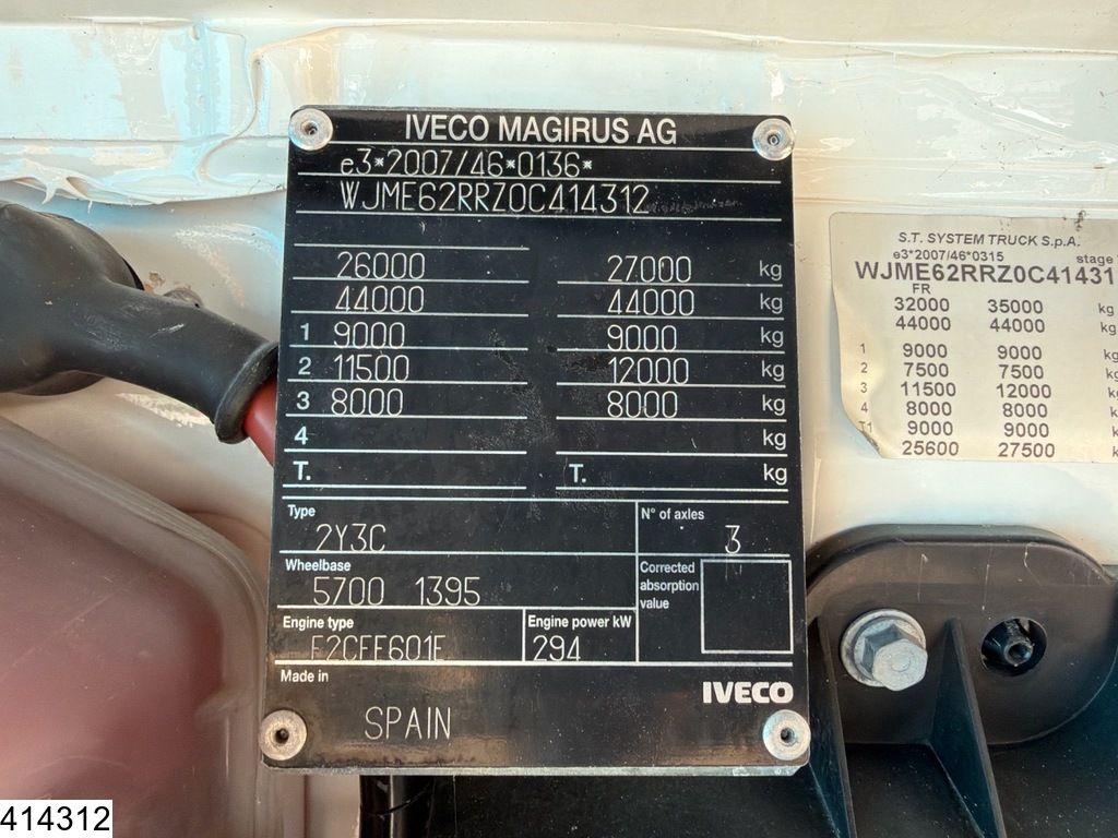 Iveco Stralis EURO 6, 8x2, PTO, CNG