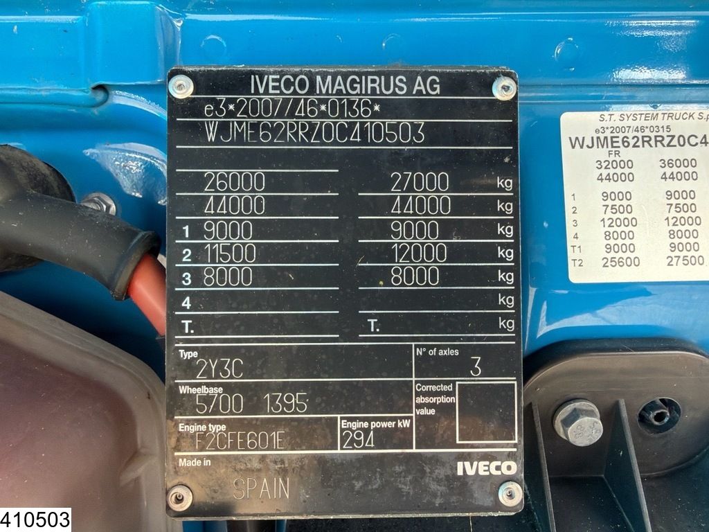 Iveco Stralis EURO 6, 8x2, PTO, CNG