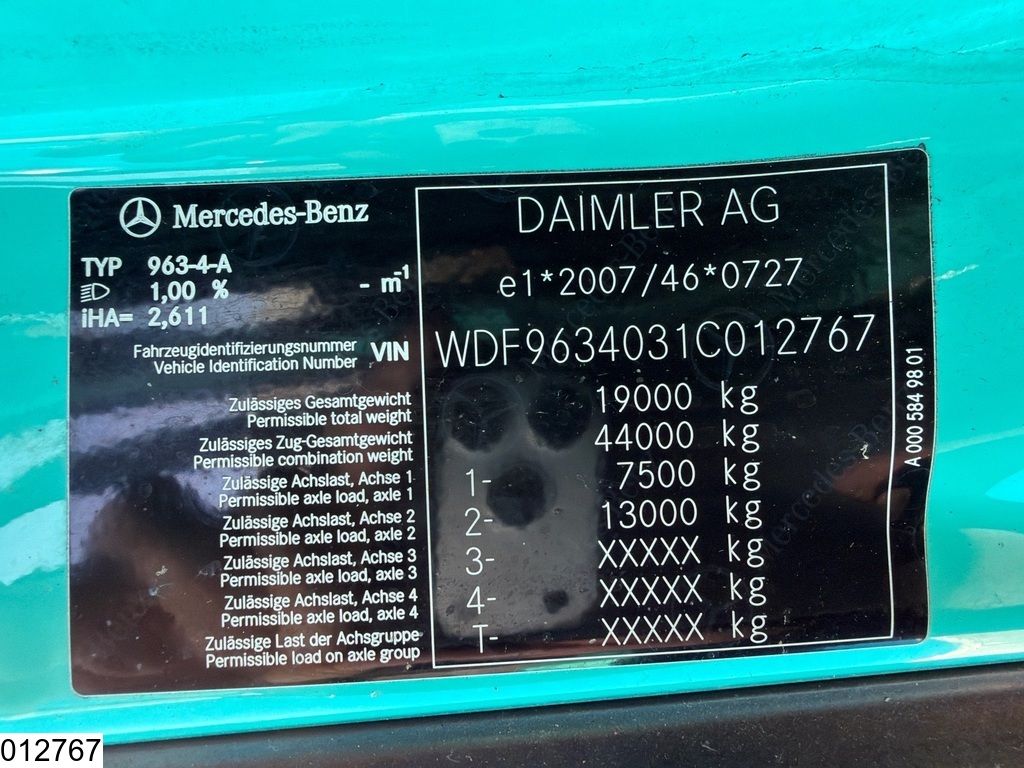 Mercedes Actros 1848 EURO 6d, Retarder, PTO, Standairco