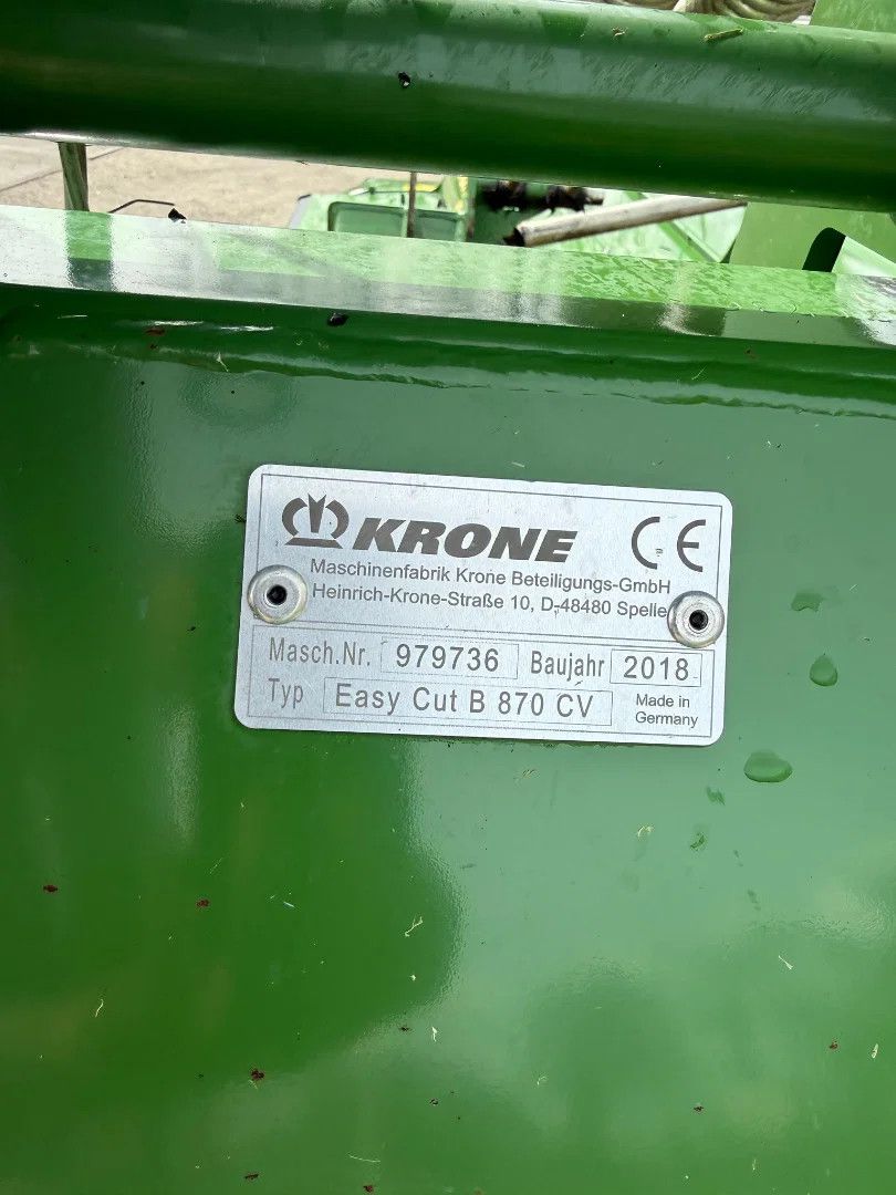 Krone Triple maaier Easycut B 870 CV & 320 CV Kneuzer schijvenmaaier