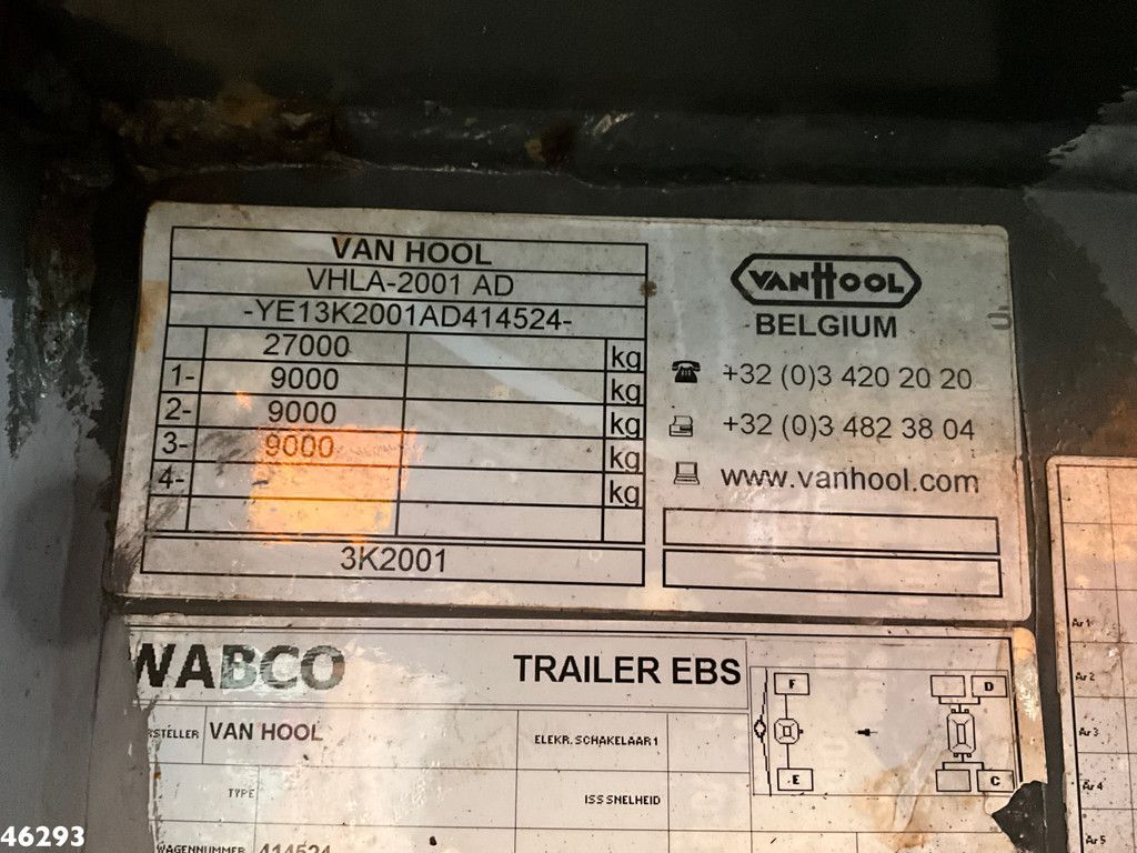 Van Hool 3-assige containeraanhangwagen