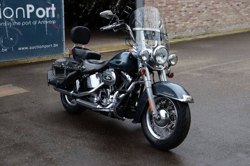 Motorcycle Harley Davidson Heritage Softail Classic Petrol 2015