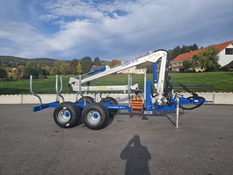 Scandic ST-7 Rückewagen 7,4t 7,1m Kran 450kg Hubkraft l Hydr.Brems