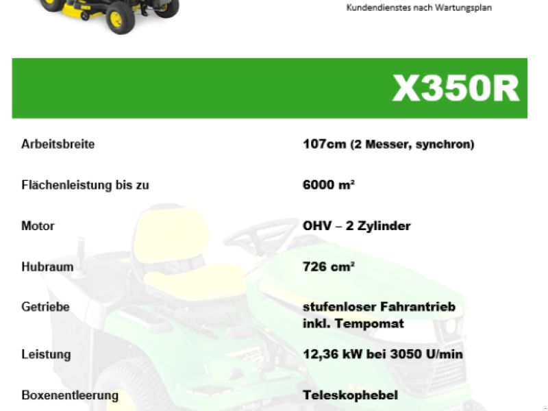 John Deere X350R