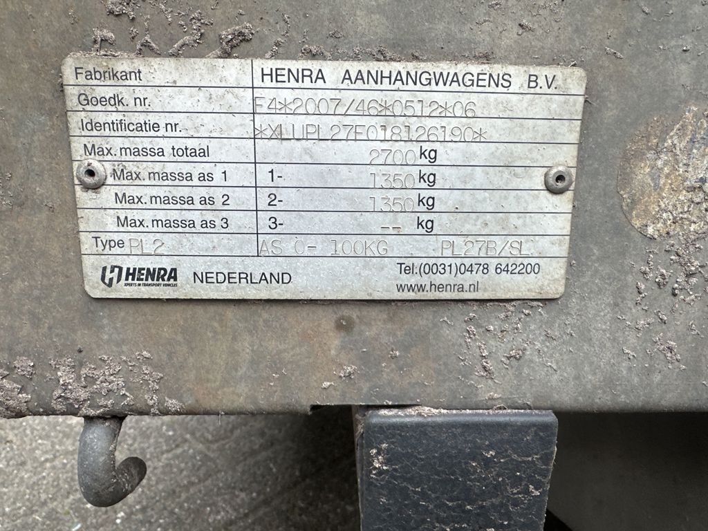 Henra PL27B Plateau wagen