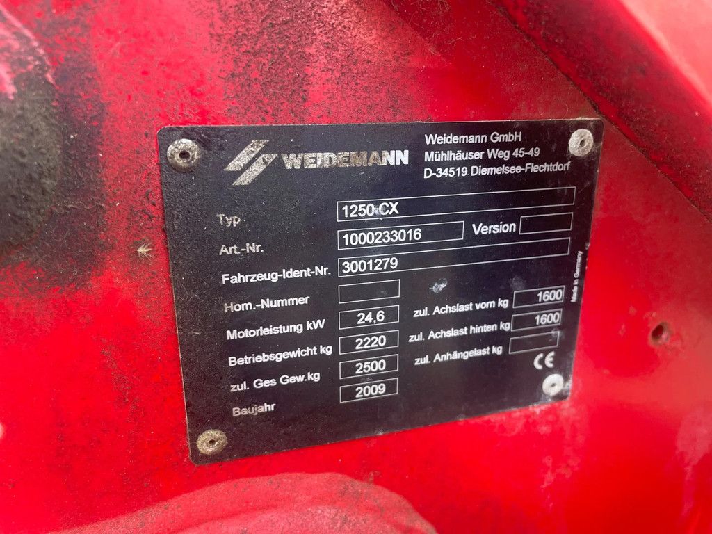 Weidemann 1250 CX W1250 CX + 3 x aanbouwdelen 499 Uhr !! NIEUWSTAAT !! kent: TZV-02-G