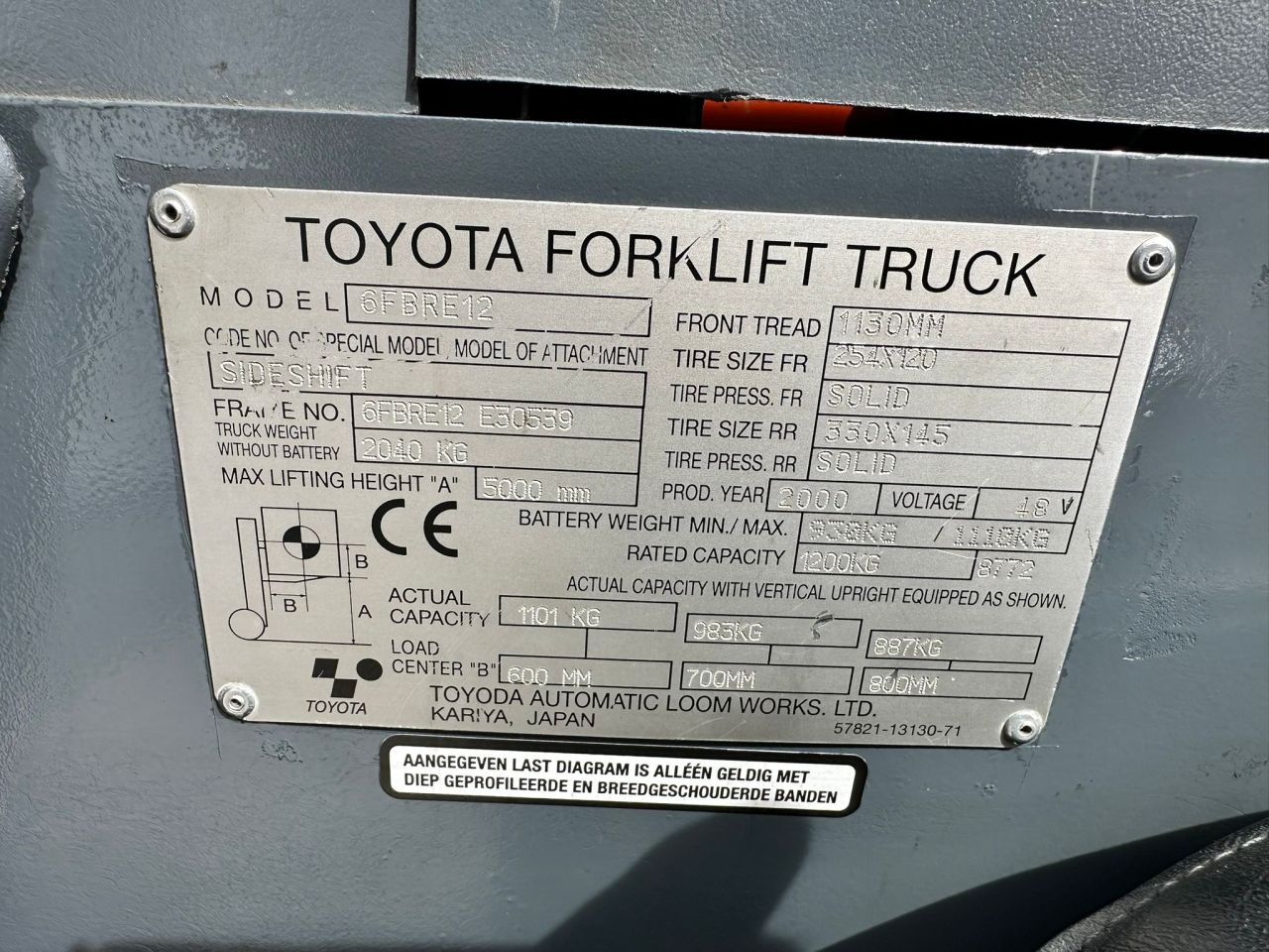 TE KOOP: zeer nette TOYOTA KOMPACTOR 12 heftruck