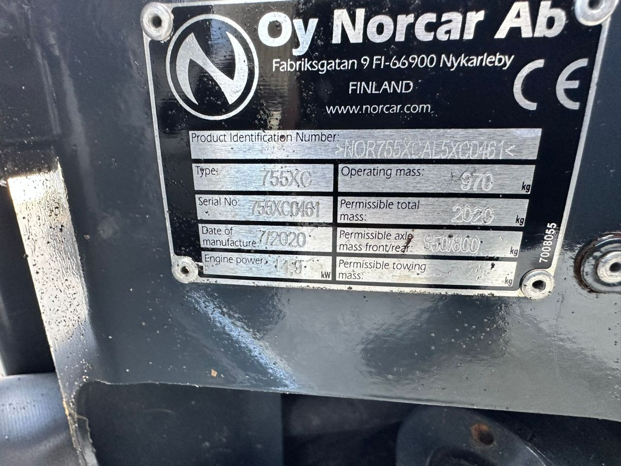 TE KOOP: zeer nette NORCAN 755 shovel