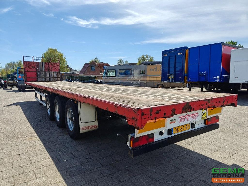 Groenewegen DRO-14-27 Open cargo bed - Stake pockets - Hardwood floor - 3-axle BPW drum 06/2025 MOT