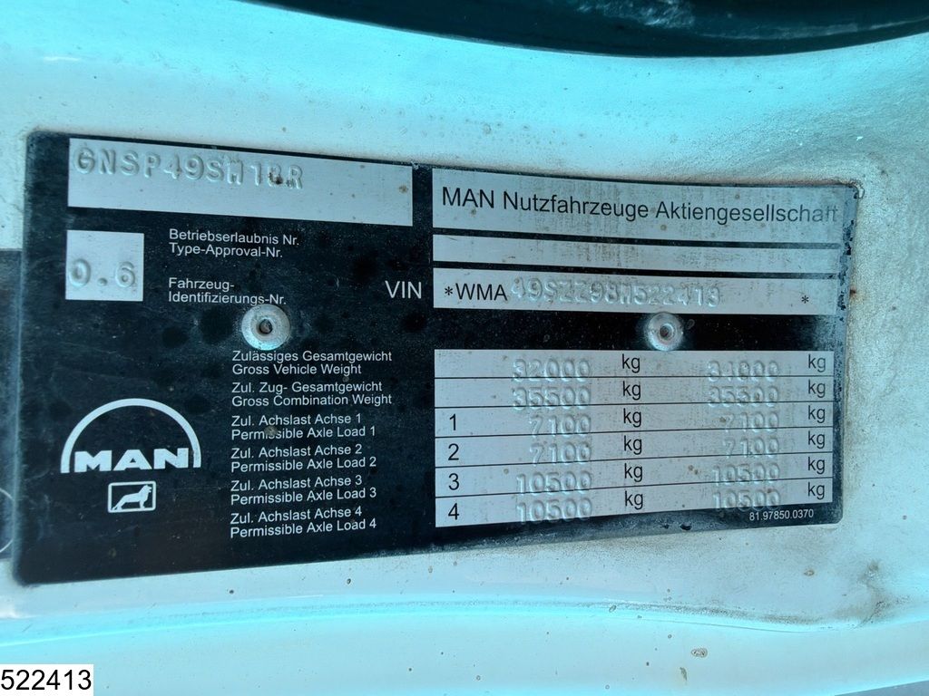 MAN TGS 32 360 8x4, Euro 4, 9m3, Schwing, manual transmission