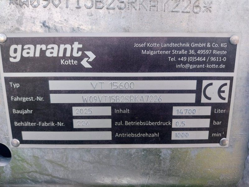 Kotte VT 15.600 Ltr. Volumen