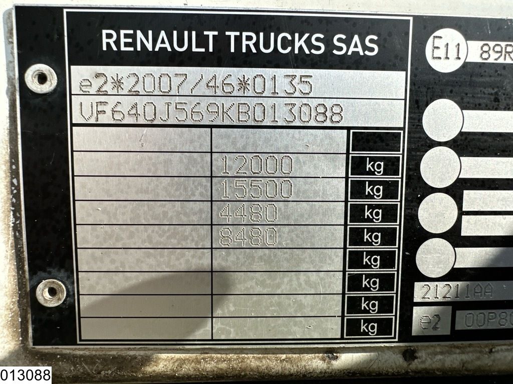 Renault D12 210 EURO 6, Dhollandia