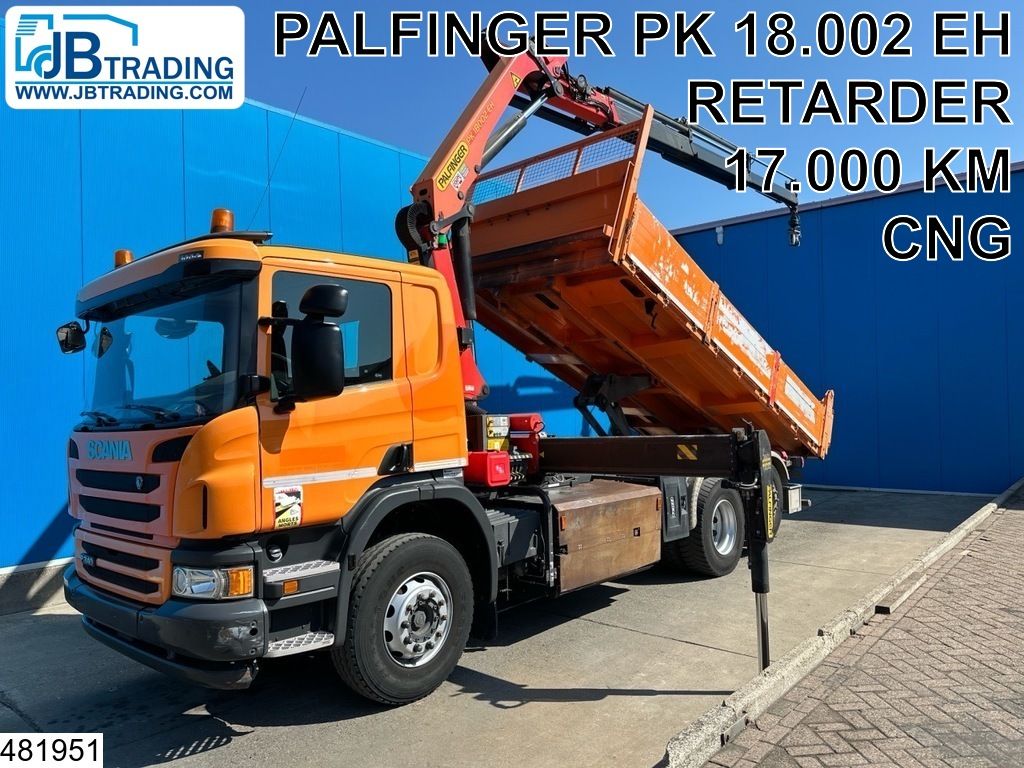 Scania P 340 EURO 6, CNG, 6x2, Retarder, Palfinger, Remote