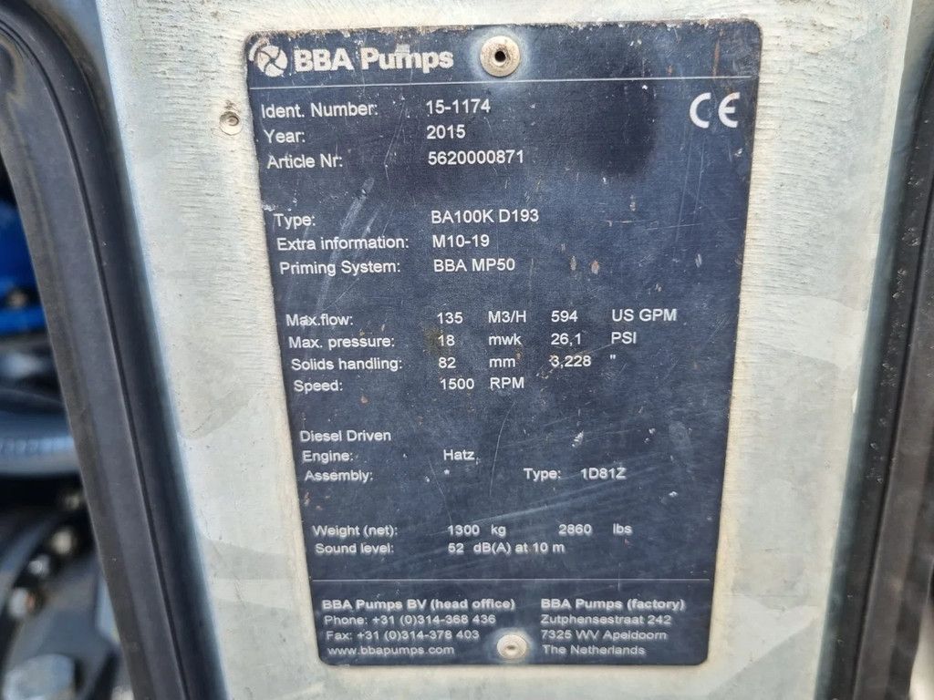 BBA BA100K D193 HATZ 1D81z