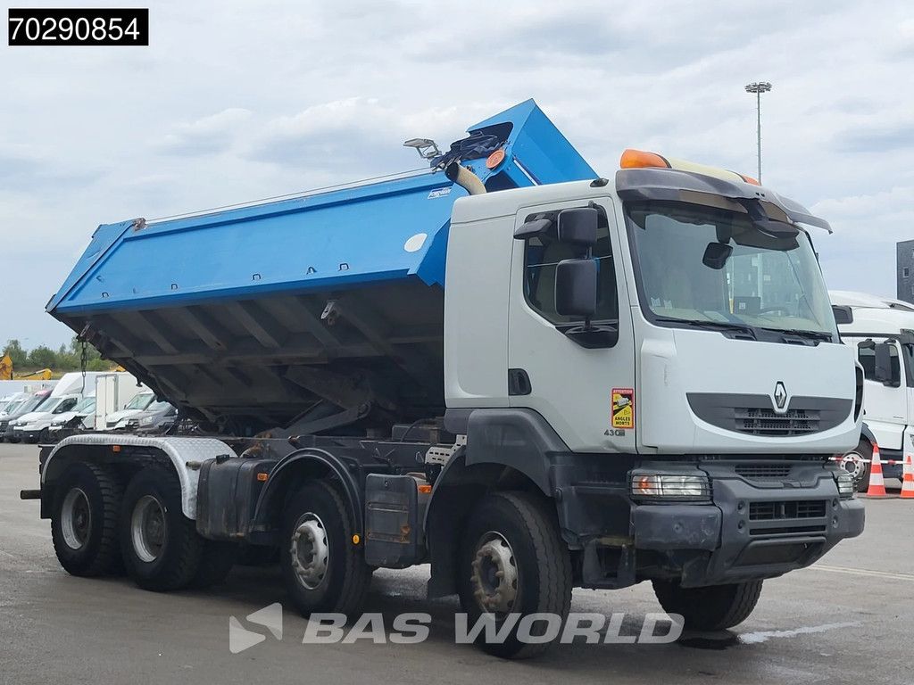 Renault Kerax 430 8X4 15m3 Forez Bennes Tipper 3-sides Steelsuspension Big-Axle Automatic Euro 5