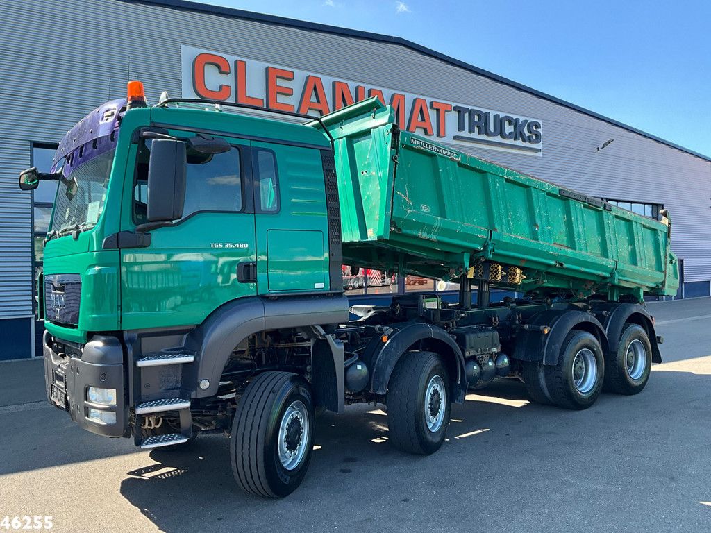 MAN TGS 35.480 8x8 Manual Full Steel Meiller 14m³ Kipper