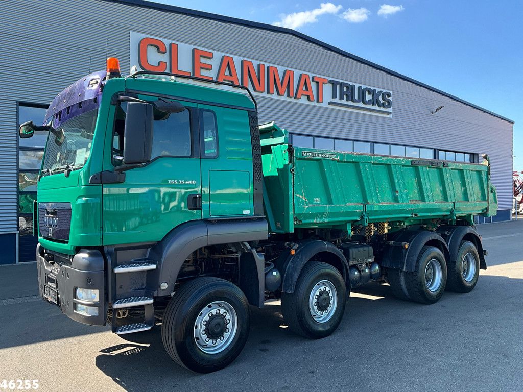 MAN TGS 35.480 8x8 Manual Full Steel Meiller 14m³ Kipper