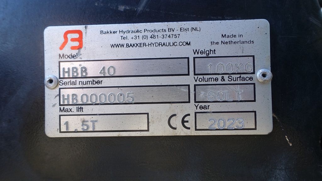 Bakker HBB40 knijper 40 Cm met rotator