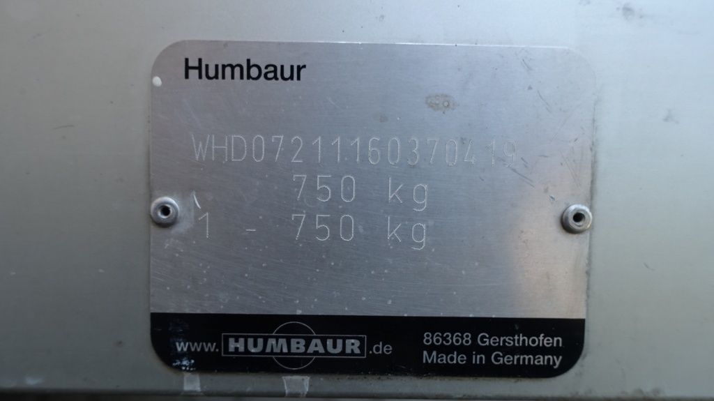 Humbaur Gesloten/bagage aanhangwagen