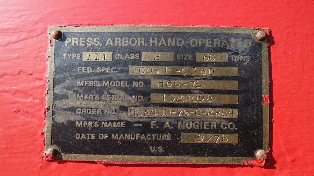 Nugier H60-7S 60 ton hydraulische pers