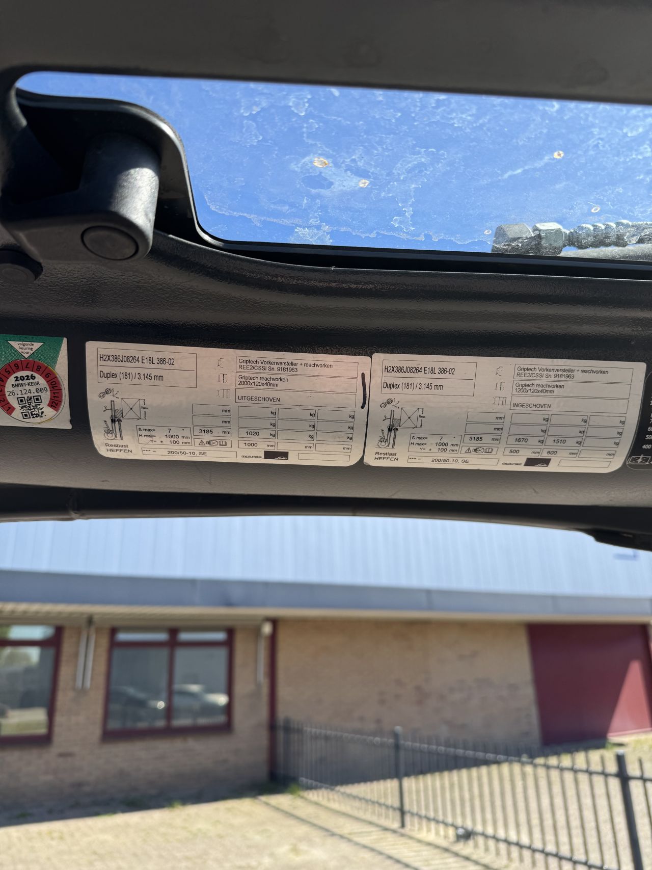 Linde E18 EVO 2018/2021 VORKENVERSTELLER / UITSCHUIFBARE VORKEN