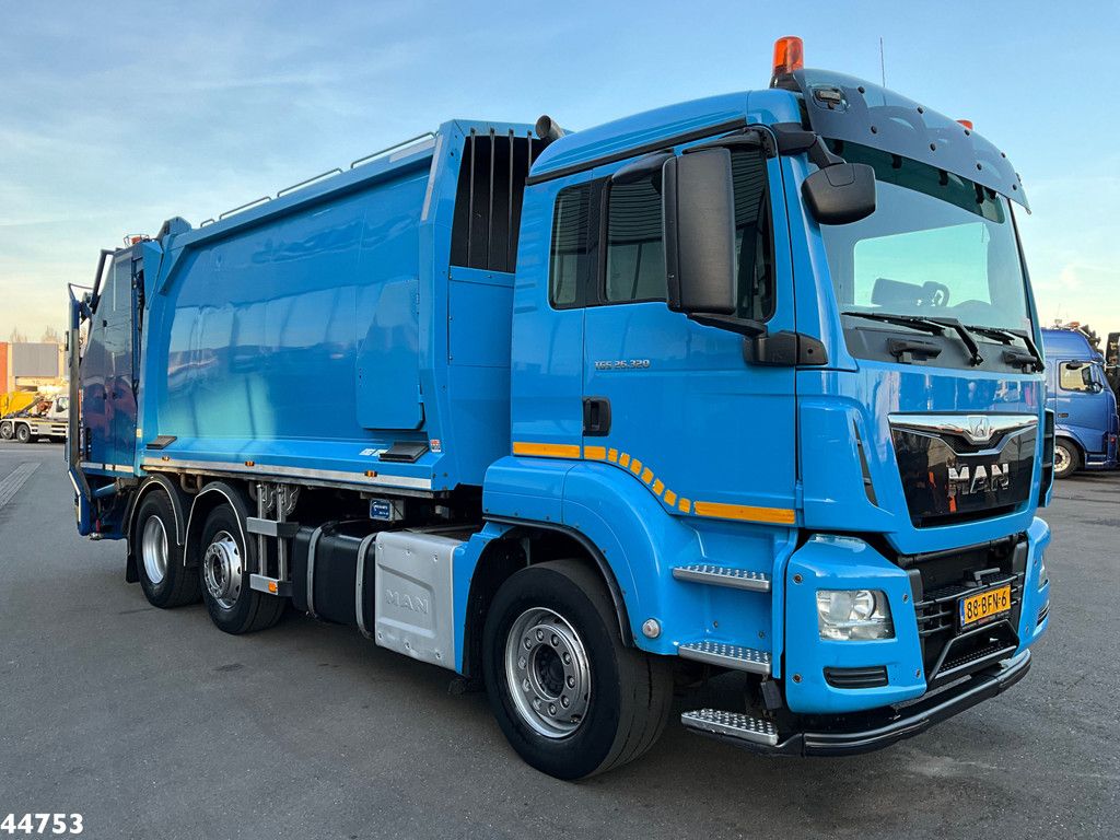 MAN TGS 26.320 Euro 6 Geesink 20m³ + Welvaarts weighing system