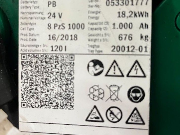 TOYOTA 7FBEST15 TRIPLOMAST, SIDESHIFT, Accu bj 2018, weinig uur.