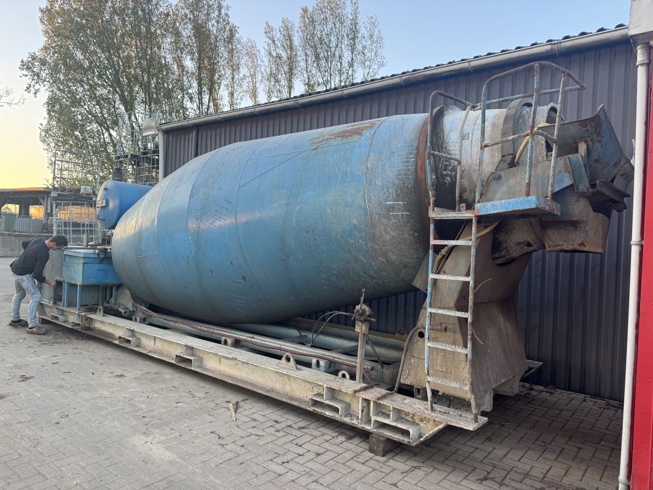 Betonmixer mobiel met Deutz motor