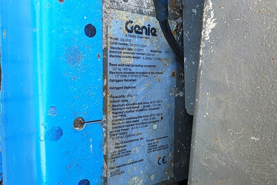 Genie GS1932 Electric, Working Height 7.8 m, 227kg Capac