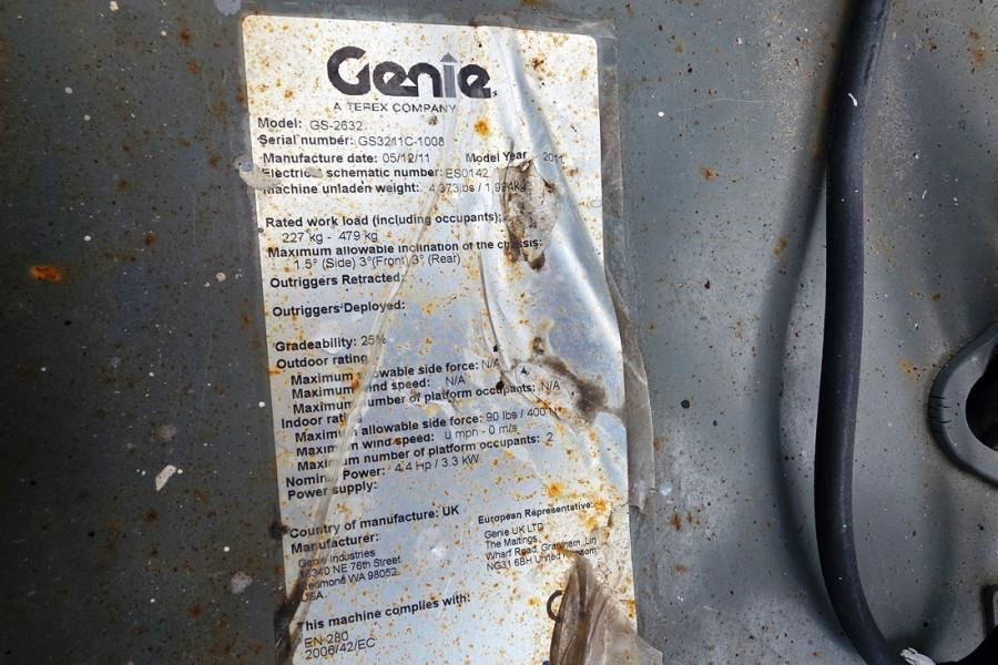 Genie GS2632 Electric, 10m Working Height, 227kg Capacit