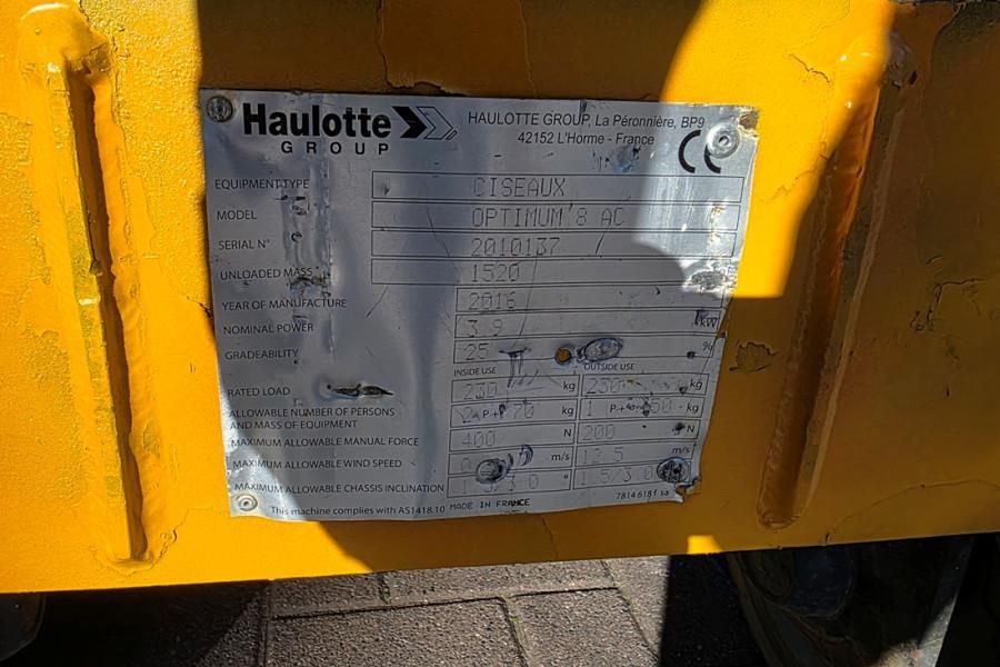 Haulotte Optimum 8 Electric, 7.77m Working Height, 230kg Ca