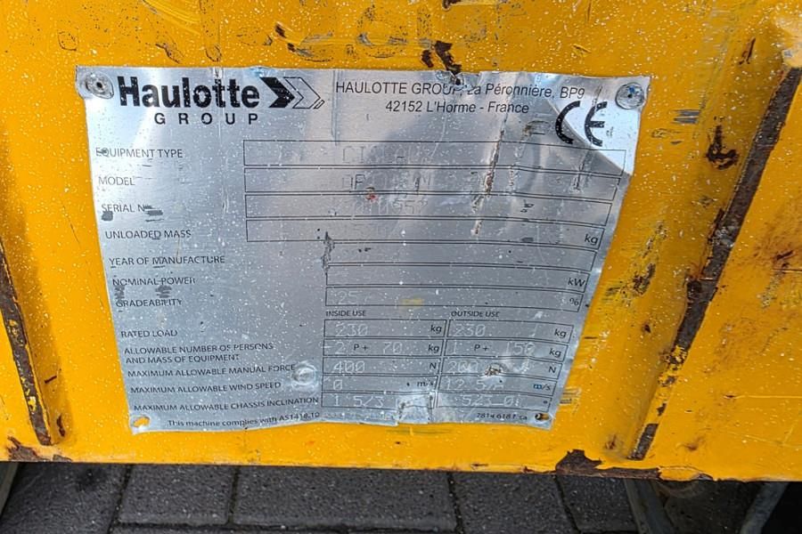 Haulotte Optimum 8 Electric, 7.77m Working Height, 230kg Ca